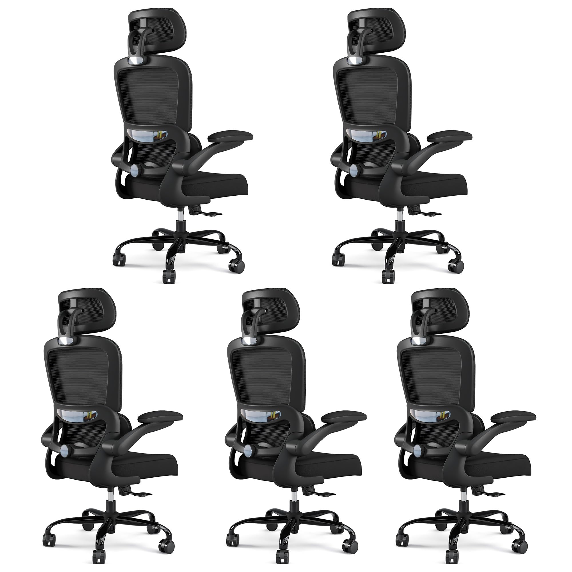 TRALT Office Chair Ergonomic Desk Chair, 330 LBS Home Mesh Office Desk Chairs with Wheels, Comfortable Gaming Chairs (White)