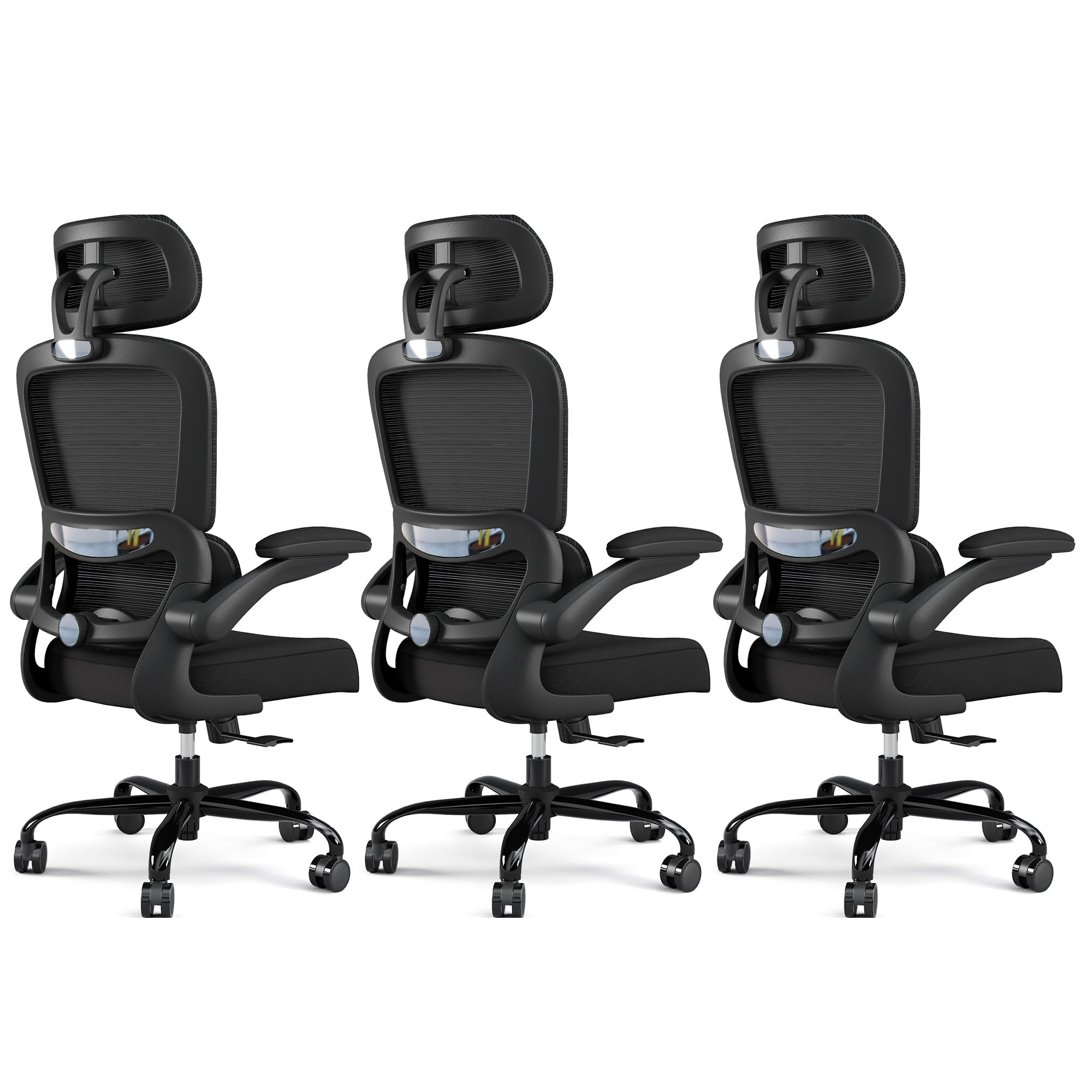 TRALT Office Chair Ergonomic Desk Chair, 330 LBS Home Mesh Office Desk Chairs with Wheels, Comfortable Gaming Chairs (White)