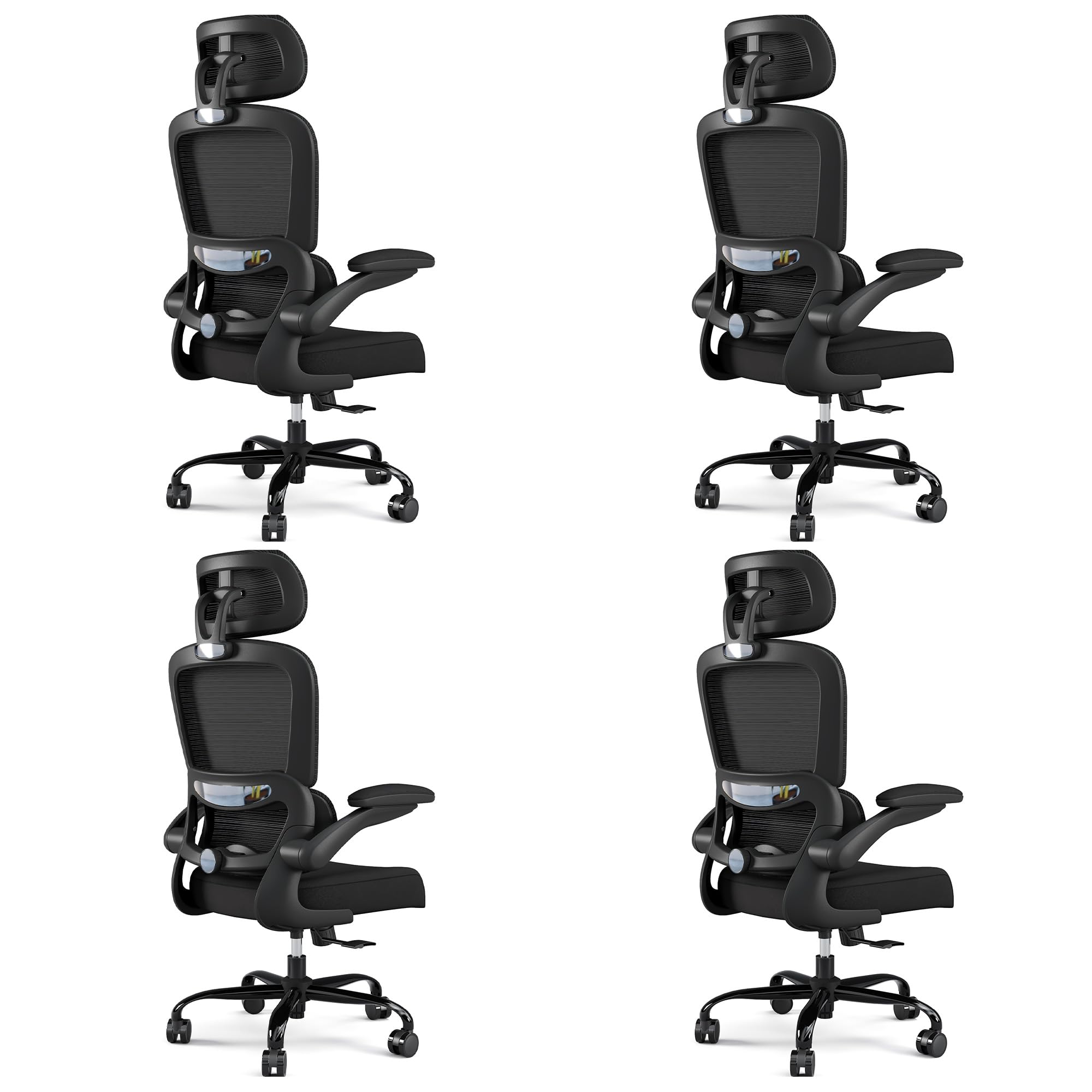 TRALT Office Chair Ergonomic Desk Chair, 330 LBS Home Mesh Office Desk Chairs with Wheels, Comfortable Gaming Chairs (White)