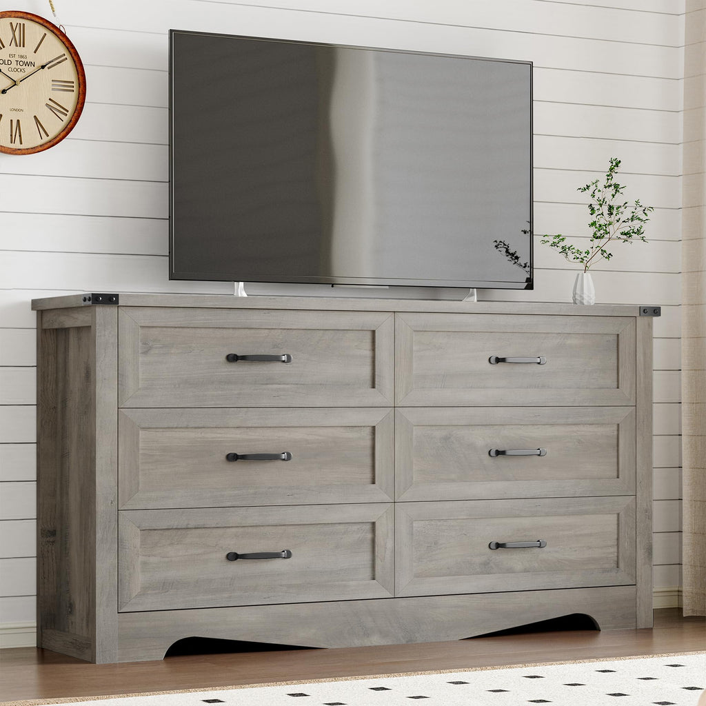 BORNOON 9-Drawer Dresser for Bedroom, Modern Wooden Chest of Drawers with Metal Handles, Anti-Tipping Design, Sturdy and Stable Storage Organizer for Living Room, Entryway, Home Office