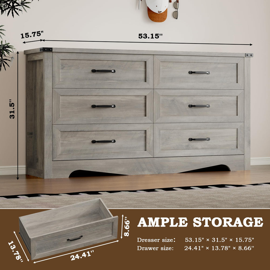 BORNOON 9-Drawer Dresser for Bedroom, Modern Wooden Chest of Drawers with Metal Handles, Anti-Tipping Design, Sturdy and Stable Storage Organizer for Living Room, Entryway, Home Office