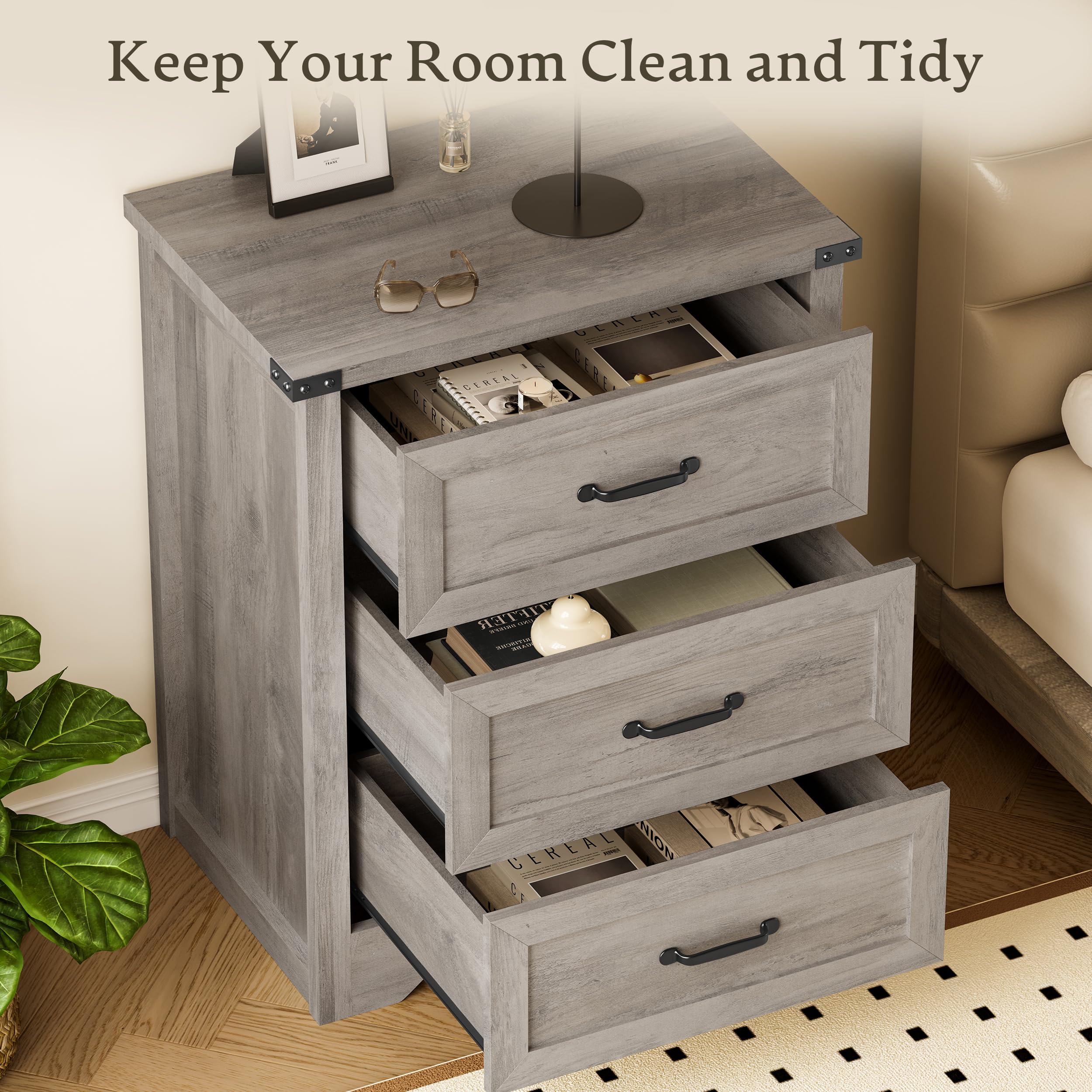 BORNOON 9-Drawer Dresser for Bedroom, Modern Wooden Chest of Drawers with Metal Handles, Anti-Tipping Design, Sturdy and Stable Storage Organizer for Living Room, Entryway, Home Office