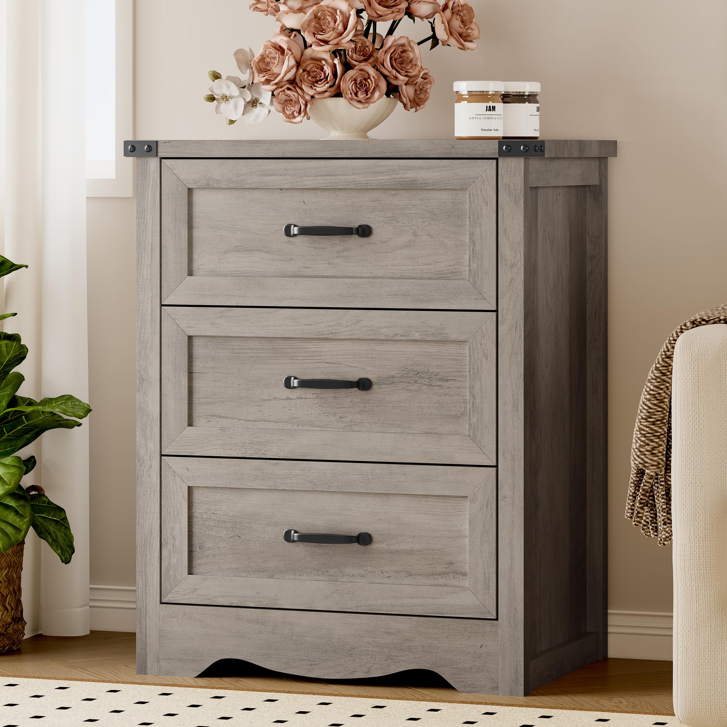 BORNOON 9-Drawer Dresser for Bedroom, Modern Wooden Chest of Drawers with Metal Handles, Anti-Tipping Design, Sturdy and Stable Storage Organizer for Living Room, Entryway, Home Office